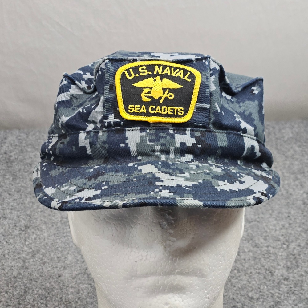 US‎ Navy Utility Cap 7 1/2 Blue Digital Camo Sea Cadets Military Uniform